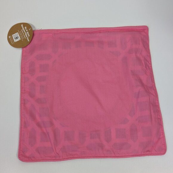 Pottery Barn Teen Pink Navy BLANK Monogram Pillow Cover 18" - Picture 2 of 4